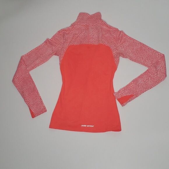 Under Armour Womens Snake Print  Qualifier Zip Pullover cool Coral - Picture 6 of 13